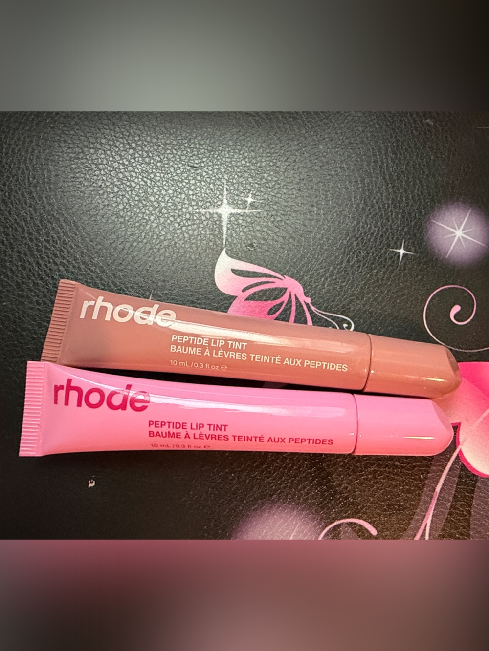 RHODE Peptide Lip Tint Duo — Bright Pink & Mauve-Nude